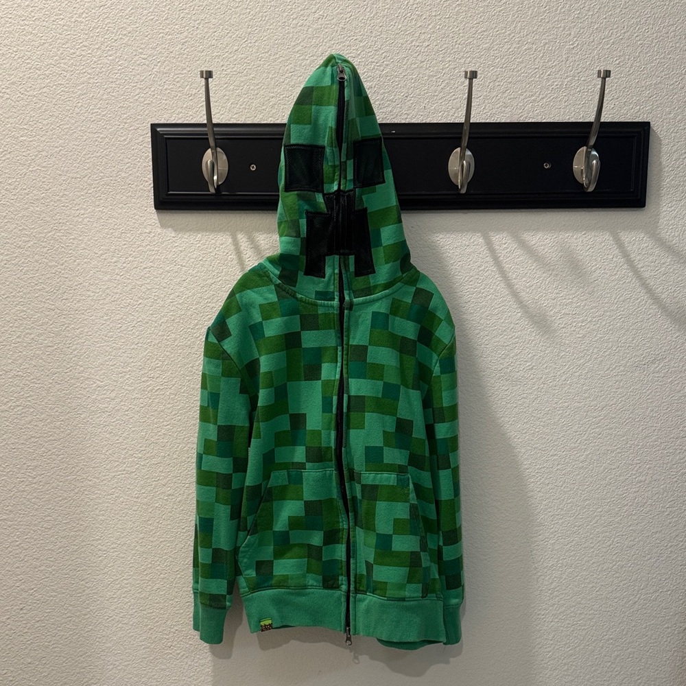 Kids Minecraft Pixel Pattern Hoodie